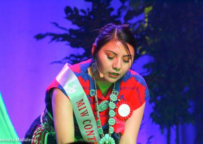 Miss Indian World contestant talking