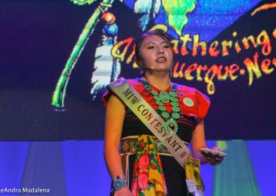 Miss Indian World contestant talking