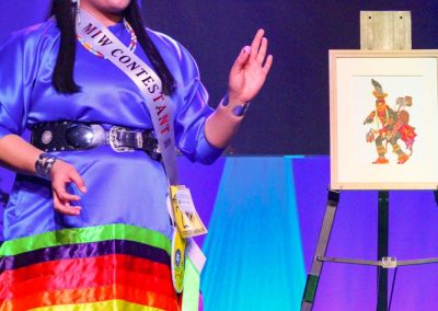 Miss Indian World contestant talking