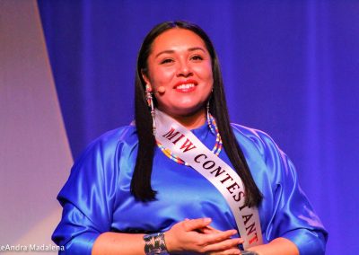 Miss Indian World contestant talking