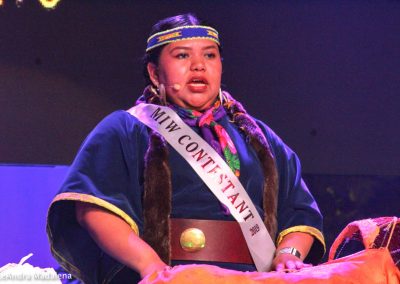 Miss Indian World contestant talking