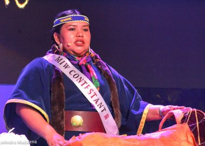 Miss Indian World contestant talking