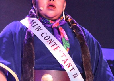 Miss Indian World contestant talking