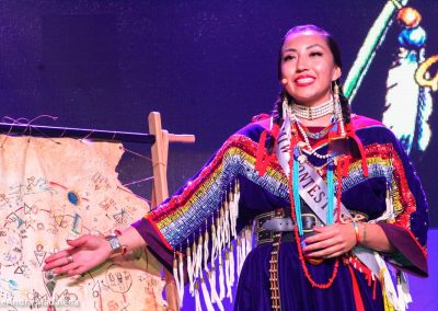 Miss Indian World contestant talking