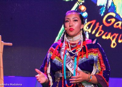 Miss Indian World contestant talking