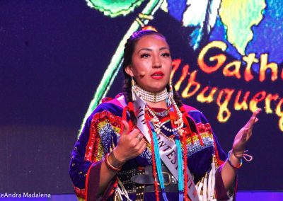 Miss Indian World contestant talking