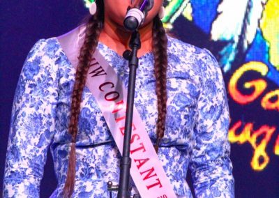 Miss Indian World contestant talking