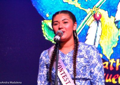 Miss Indian World contestant talking