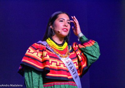 Miss Indian World contestant talking