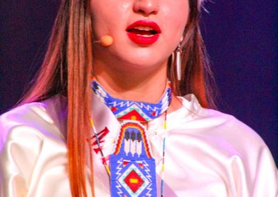 Miss Indian World contestant talking