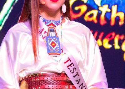 Miss Indian World contestant talking