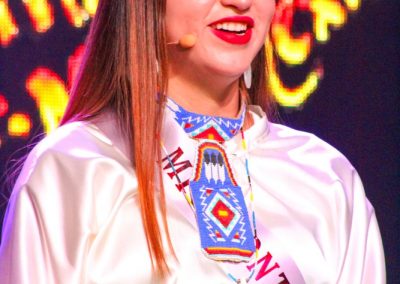 Miss Indian World contestant talking