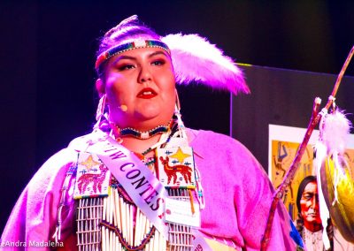 Miss Indian World contestant talking