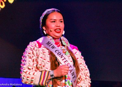 Miss Indian World contestant talking