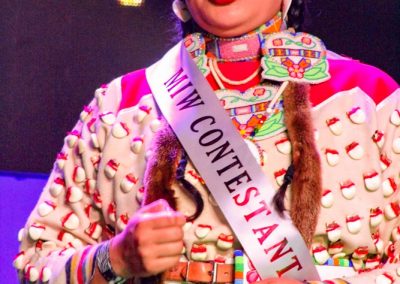 Miss Indian World contestant talking