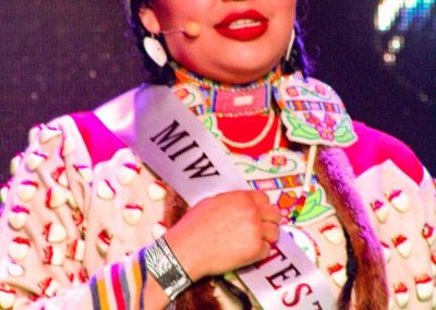 Miss Indian World contestant talking