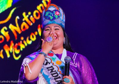 Miss Indian World talking