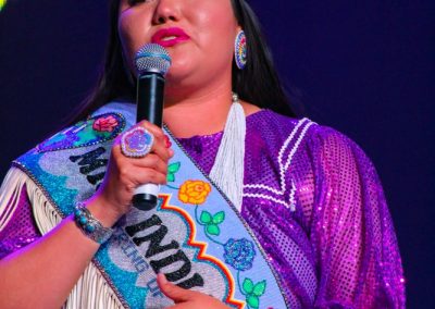 Miss Indian World talking