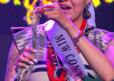 Miss Indian World contestant talking