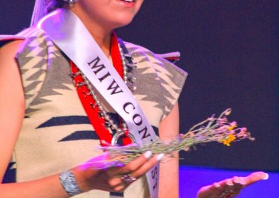 Miss Indian World contestant talking