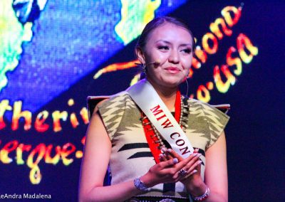 Miss Indian World contestant talking