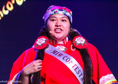 Miss Indian World contestant talking