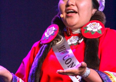 Miss Indian World contestant talking