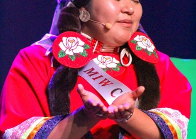 Miss Indian World contestant talking