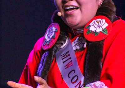 Miss Indian World contestant talking