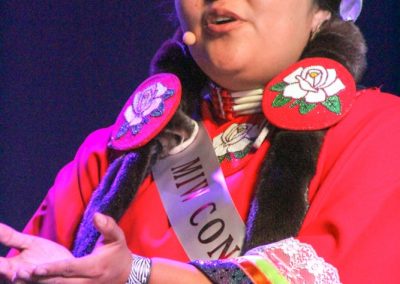 Miss Indian World contestant talking