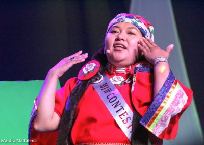 Miss Indian World contestant talking