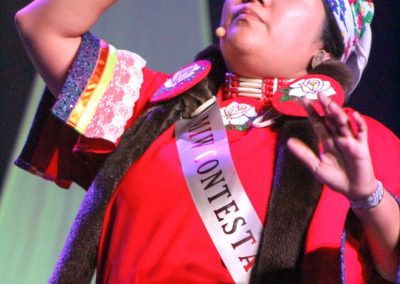 Miss Indian World contestant talking