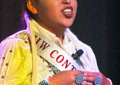 Miss Indian World contestant talking