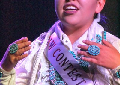 Miss Indian World contestant talking