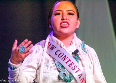 Miss Indian World contestant talking