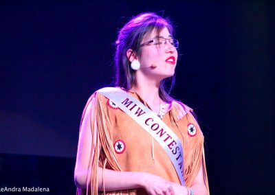 Miss Indian World contestant talking