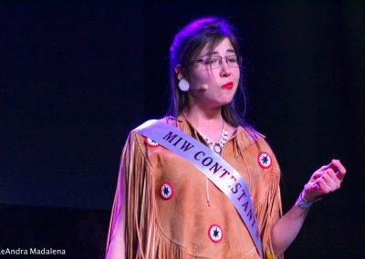 Miss Indian World contestant talking