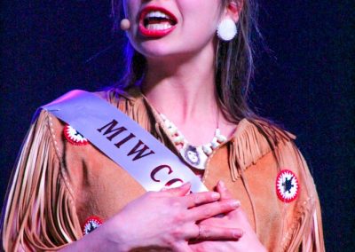 Miss Indian World contestant talking