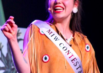 Miss Indian World contestant talking