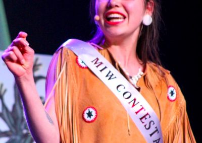 Miss Indian World contestant talking