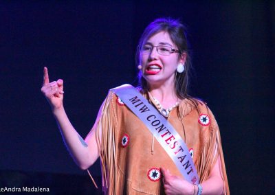 Miss Indian World contestant talking