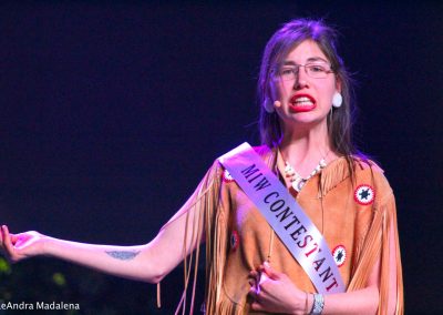 Miss Indian World contestant talking