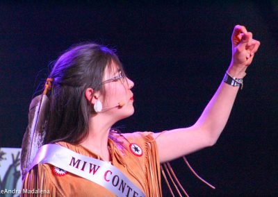 Miss Indian World contestant talking