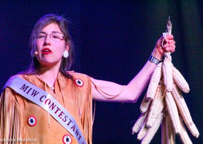 Miss Indian World contestant talking