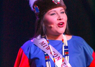 Miss Indian World contestant talking