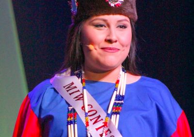 Miss Indian World contestant talking