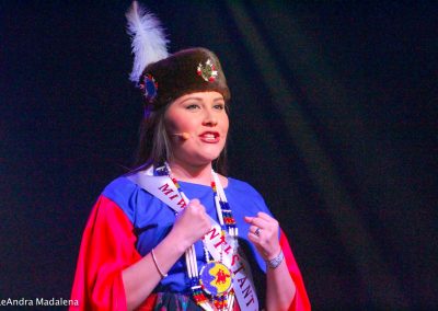 Miss Indian World contestant talking