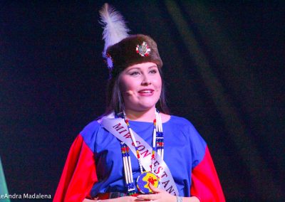 Miss Indian World contestant talking