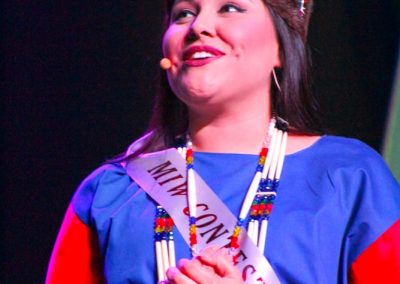 Miss Indian World contestant talking