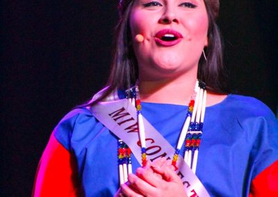 Miss Indian World contestant talking